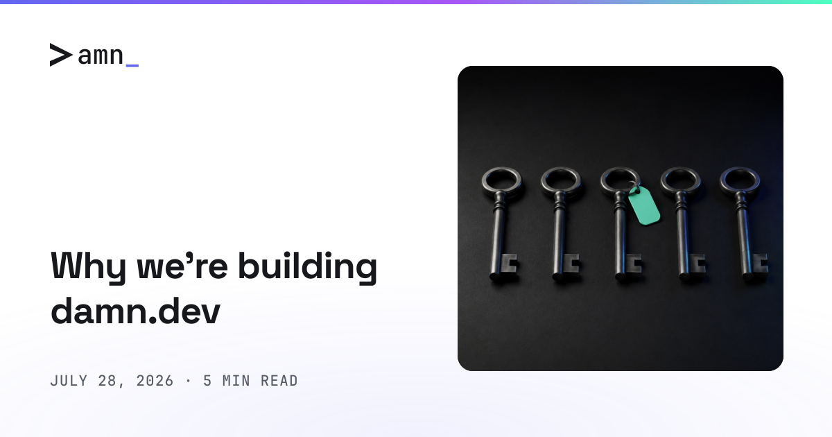 Why we're building damn.dev